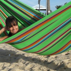 Stof h&aelig;ngek&oslash;je i gr&oslash;nt Mexican style - Remanso Mexico Gr&oslash;n