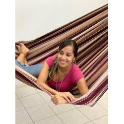 Strk stof hngekje i Vinrdt Stribet design