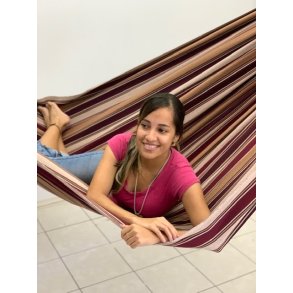 Strk stof hngekje i Vinrdt Stribet design