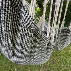 Veracruz Hngekjestolmed Pepita tern i bomulds stof