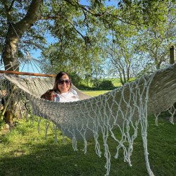 Indisk Hawaii Hngekje med pyntekant i kraftige Snorre