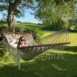 Indisk Hawaii Hngekje med pyntekant i kraftige Snorre