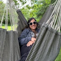 Veracruz Hngekjestolmed Pepita tern i bomulds stof