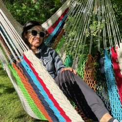 Net hngekje stol i stribet look fra Nicaragua