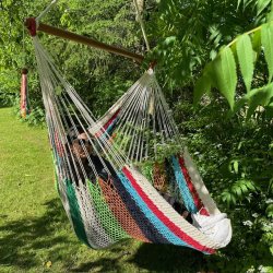 Net hngekje stol i stribet look fra Nicaragua