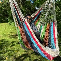 Net hngekje stol i stribet look fra Nicaragua