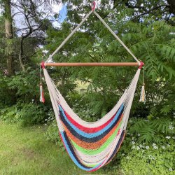 Net hngekje stol i stribet look fra Nicaragua