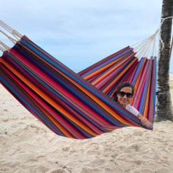 Indigo Formosa Hngekje i strk bomulds Textil