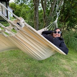 Meget lille Naturhvid Bambino h�ngek�je i bomuld