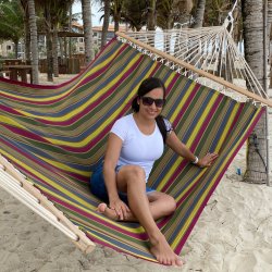 Forest Green Hngekje med tvrpinde i 100% ny bomuldsstof