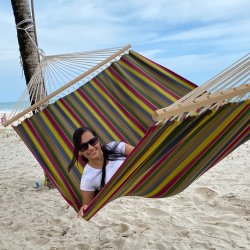 Forest Green Hngekje med tvrpinde i 100% ny bomuldsstof