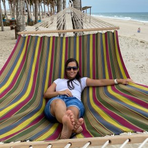 Forest Green Hngekje med tvrpinde i 100% ny bomuldsstof