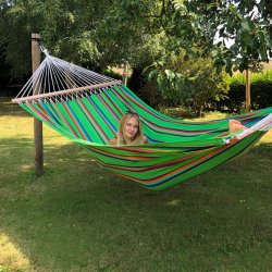 Mexico Gr�nt Look. Farverig og h�ngek�je i bomuld med tv�rpinde.