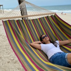 Forest Green Hngekje med tvrpinde i 100% ny bomuldsstof