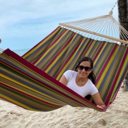 Forest Green Hngekje med tvrpinde i 100% ny bomuldsstof