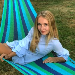 Net hngekje fra Mexico i Bl, Turkis og Grn