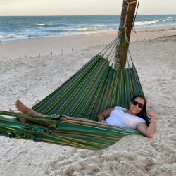 Farverig hngekje der er vejrbestandig.