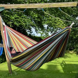 Green Forest Hngekje til korte afstande og vild leg. Kids Play Bainha Hngekje.