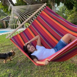 Hngekje Guatemalamix stof med 140 cm brede trstokke