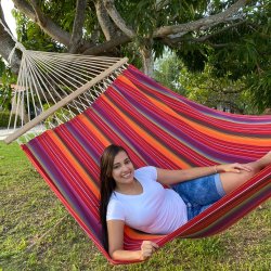 Hngekje Guatemalamix stof med 140 cm brede trstokke