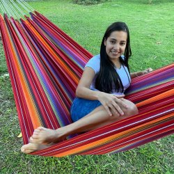 Prainha Extras Hngekje. Size Single i gyldent farvemix.