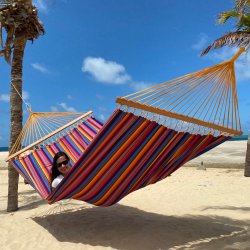 Outdoor Indigo Hngekje i Ny version med 120 cm trstokke