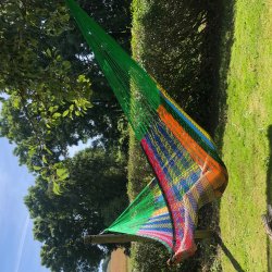 Tyk trd nethngekje K8 - hndvvet med en tyk snor