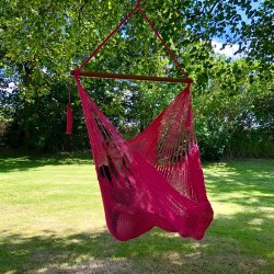 Isabella Pink hngekjestol i Net. Nice Lyserd Comfort.