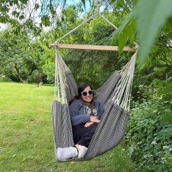 Veracruz Hngekjestolmed Pepita tern i bomulds stof