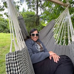 Veracruz Hngekjestolmed Pepita tern i bomulds stof