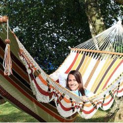 Autentisk hngekje fra Nicaragua med barre og pynt