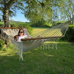 Indisk Hawaii Hngekje med pyntekant i kraftige Snorre