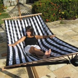 Trendy Hngekje udstrakt i bomuld med tern af sort og hvid