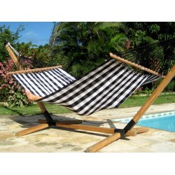 Trendy Hngekje udstrakt i bomuld med tern af sort og hvid