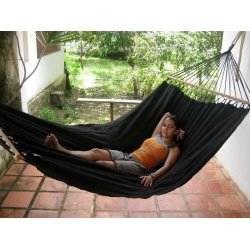 Opsigtsvkkende sort hngekje med kvalitets trstokke i outdoor PRO stof