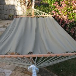 Sand Gr-Grn outdoor PRO hngekje med 120 cm trstokke i hj kvalitet