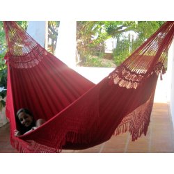 R&oslash;d dobbelt h&aelig;ngek&oslash;je med borter