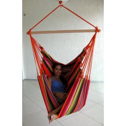 Chic Hngekjestol i farverigt stof - Outdoor Pro - Mexico Orange