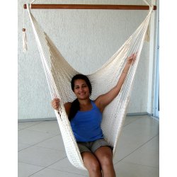 Populr Hngekjestol i naturhvidt Net af bomuld