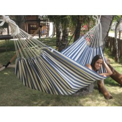 Maritim hngekje C344 - Bl og hvid stribet stof hngekje