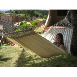 Naturhvid hngekje med tvr stnger 80 cm