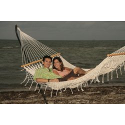 Udstrakt Naturhvid hngekje i American Style med tvrpinde