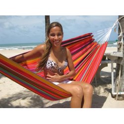 Farverig stofhngekje til 1 person - Guatemalamix