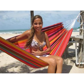 Farverig stofhngekje til 1 person - Guatemalamix