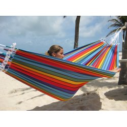 Regnbue farvet stofh&aelig;ngek&oslash;je - Iracema