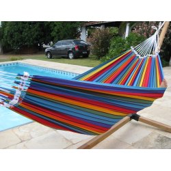 Regnbue farvet stofh&aelig;ngek&oslash;je - Iracema