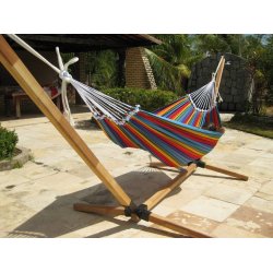 Regnbue farvet stofh&aelig;ngek&oslash;je - Iracema