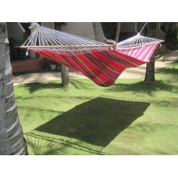 Strk farverig stofhngekje med Mexico Pink design og 1,60 meter tvrpind