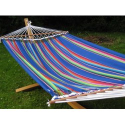 Smart hngekjen. Mexico bl stribet hngekje med 140 cm rundstokke