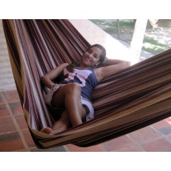 Formosa Mocca stribet strk stof hngekje